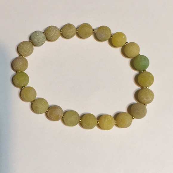 Lemon & Lime Fire Agate W/ 14k Plated Beads - Picture 3 of 3